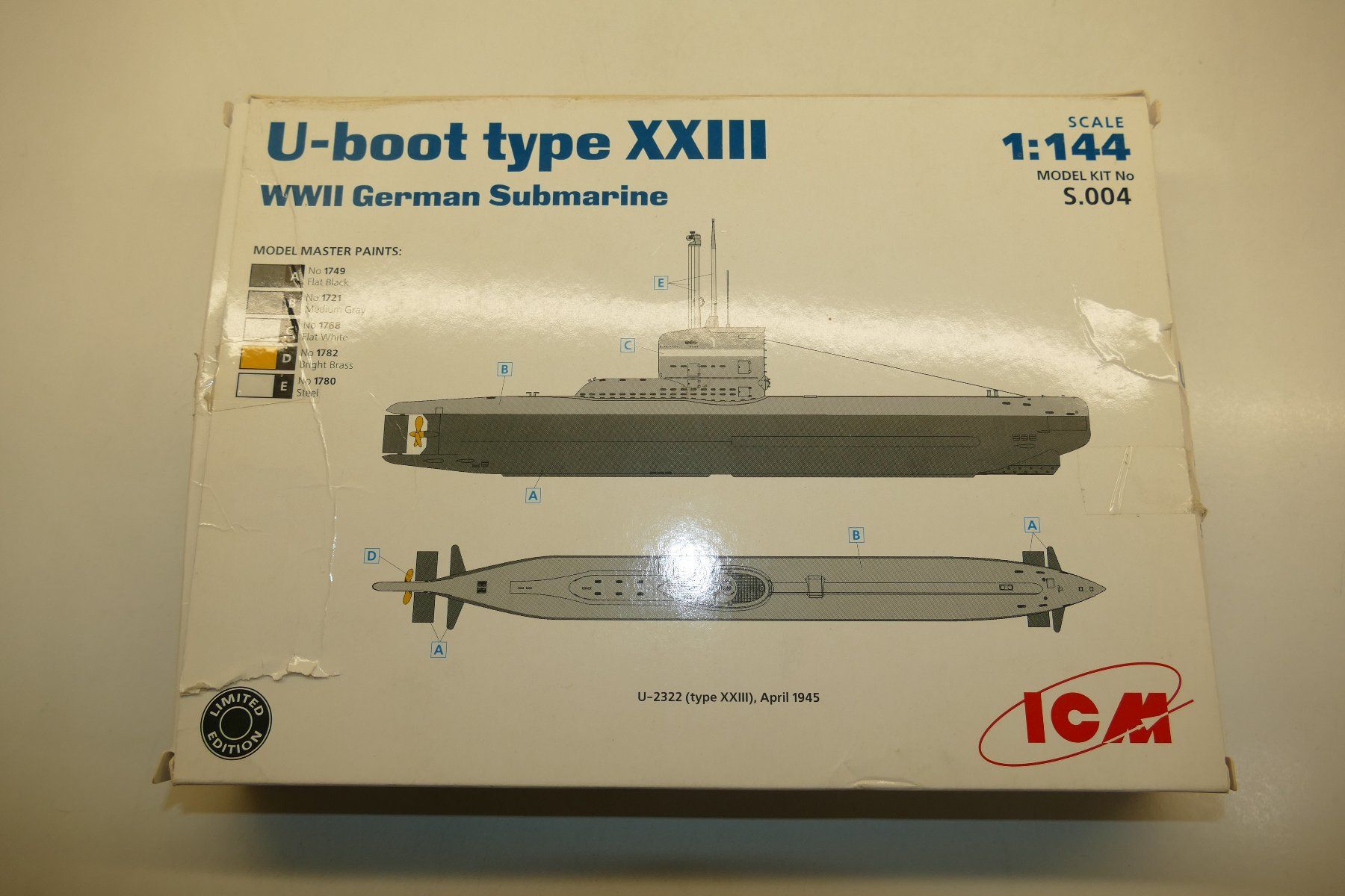 Kit di modellismo & Modellini statici: ICM 1:144: Deutsches U-Boot Typ XXIII – Nuovo (secondo la descrizione) da Niederhasli venduto da rail-duerst 1