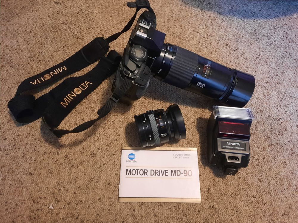 Lot Minolta Dynax 505SI Super + 3 Objectifs (35-70, 28-135, 70-210) + Filtres Cokin Et Flash