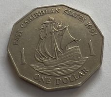 Großbritannien, Eastern Caribbean 1 Dollar 1991