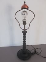 Vintage Tischlampe, Holzfuss, Lampensockel