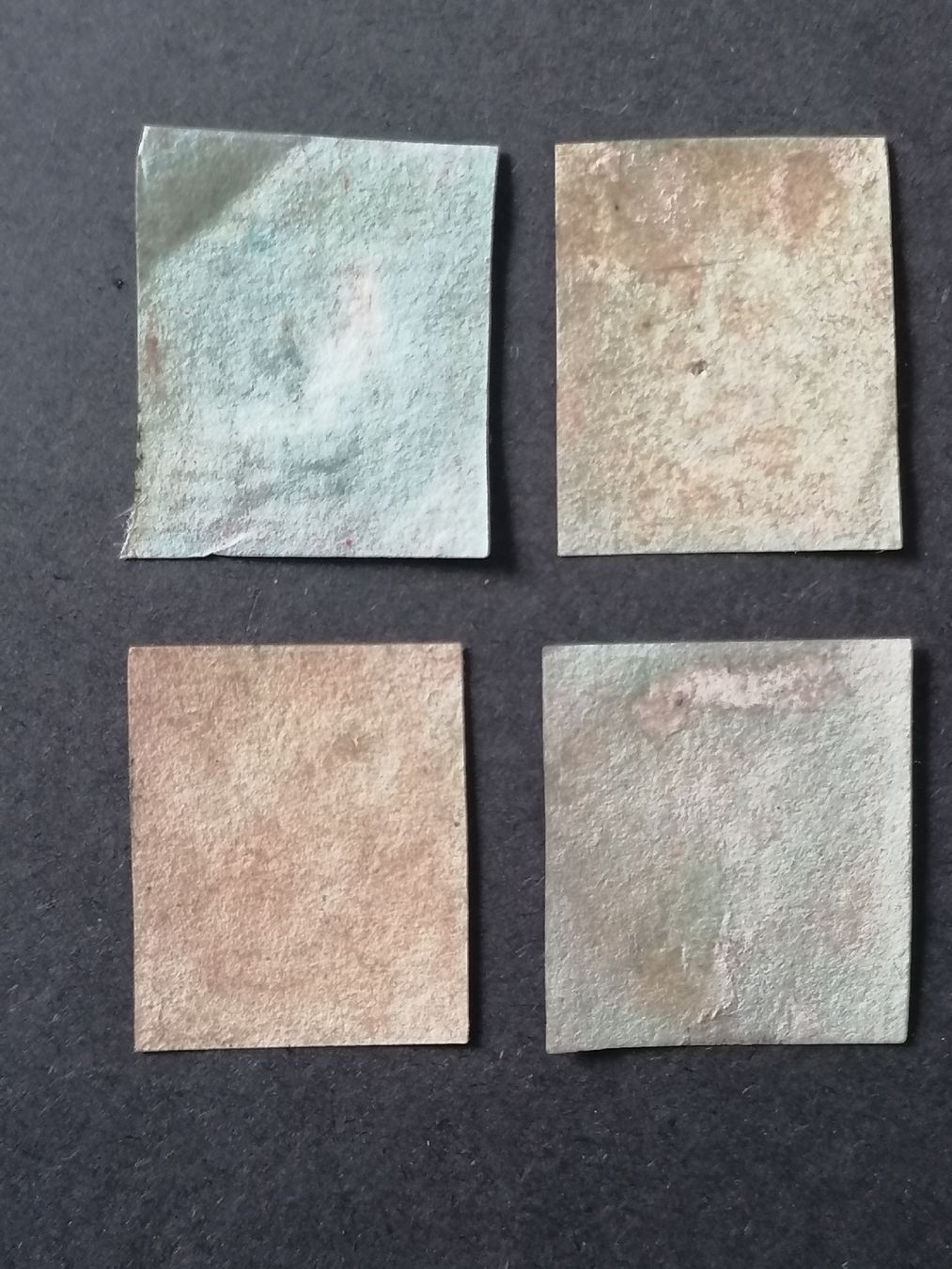 Alle Briefmarken: 4mal One Penny Red 1841  – Gebraucht aus Happerswil von tschergi 1