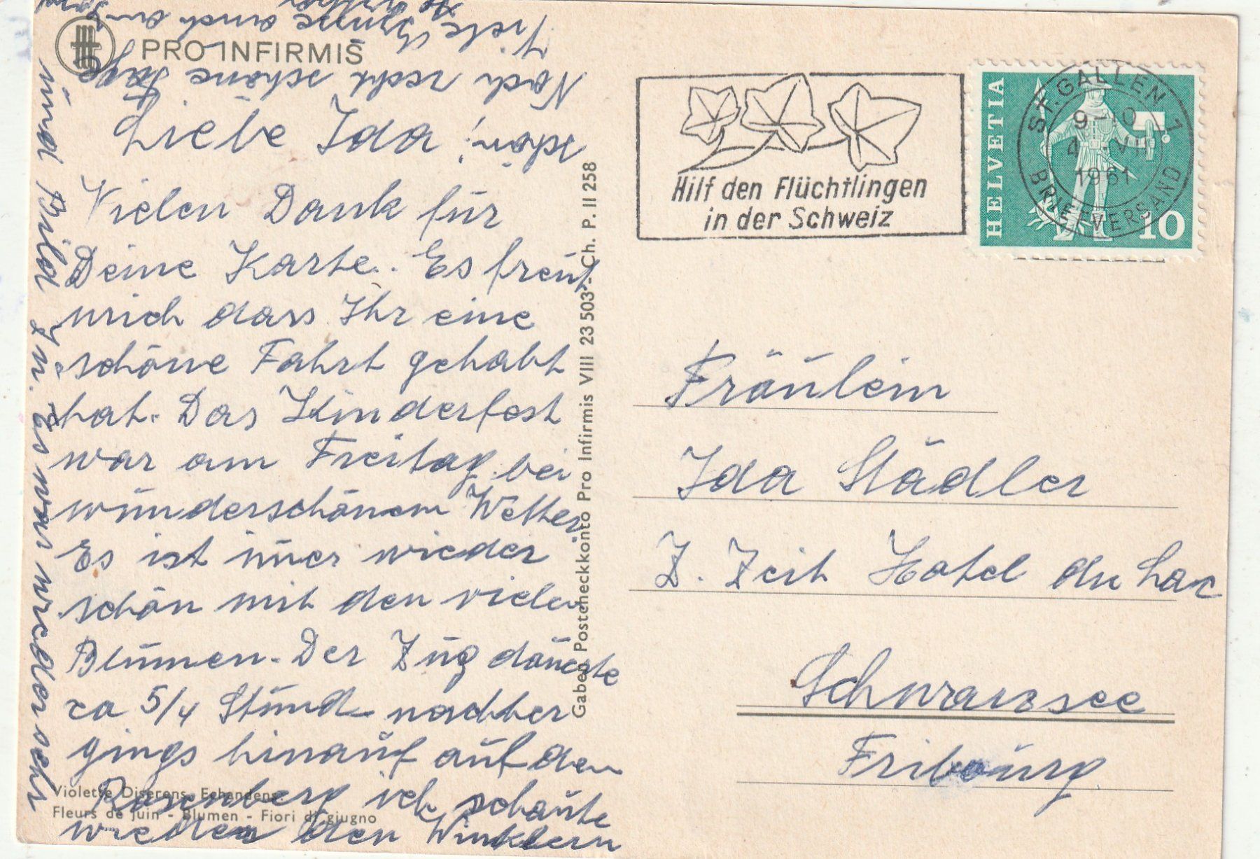 Cartes postales: Blumenkarte – D'occasion à Lumbrein par made02 1