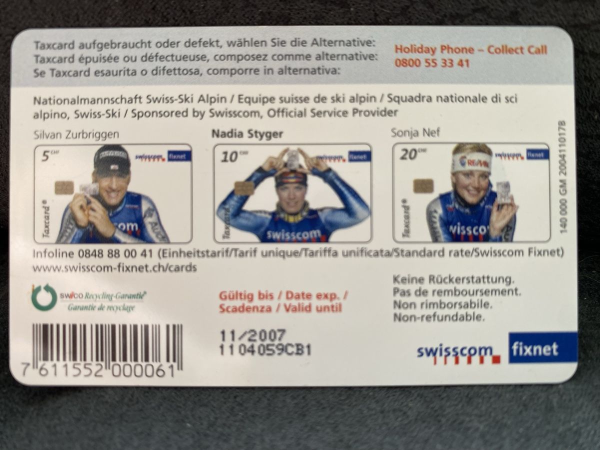 Schede telefoniche: Taxcard GM4 – Usato da Lausanne venduto da babacard10 1