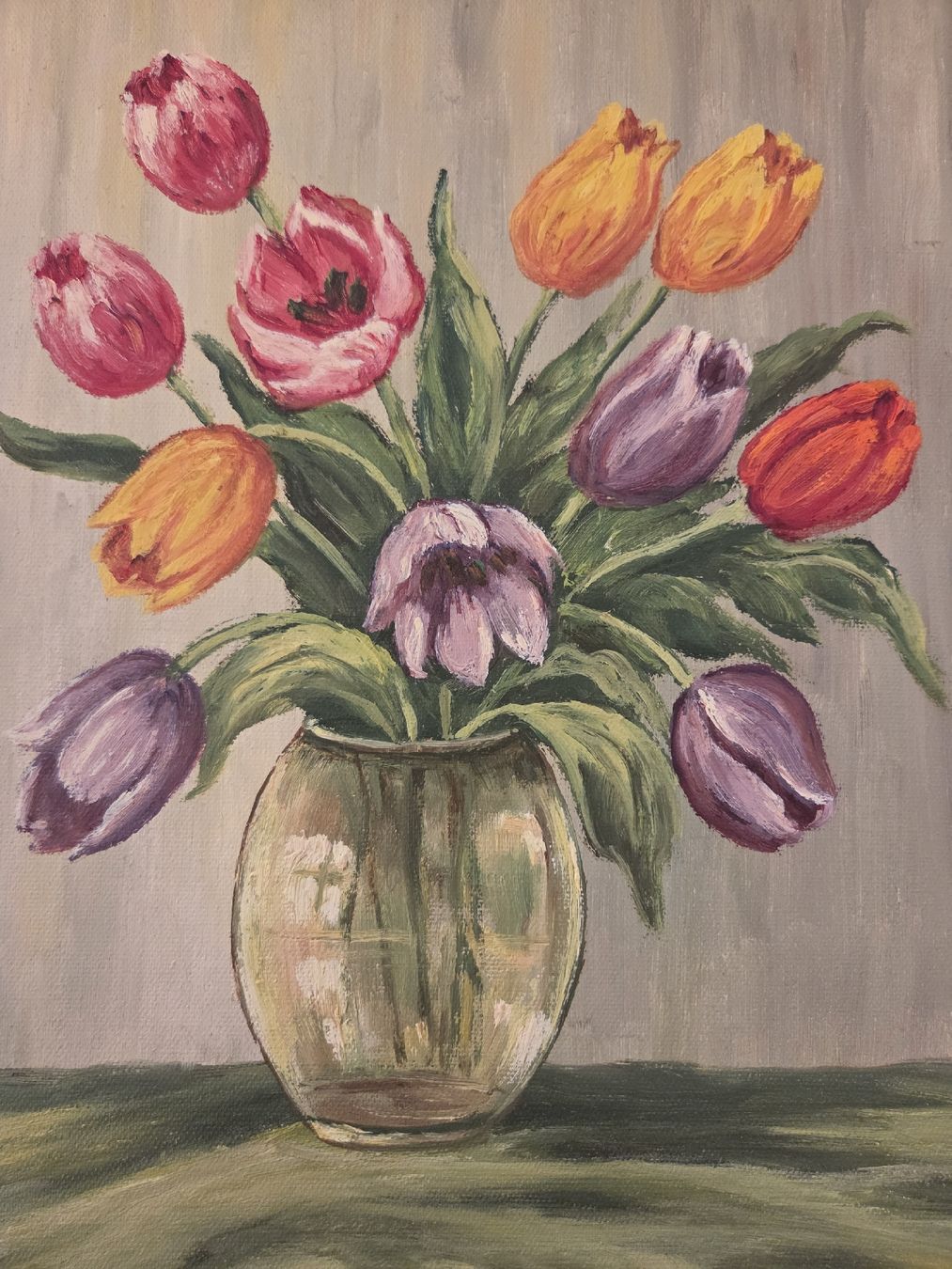 Dipinti: Tulpen Ölgemälde H.v.Beek – Usato da Rickenbach Sulz venduto da Kodachrom 4