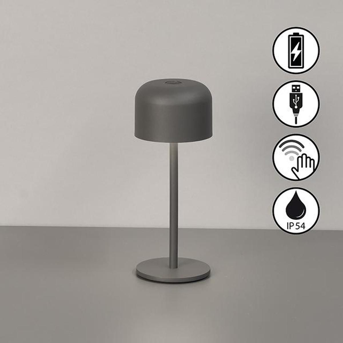 Lampen: LED Aussen Tischleuchte, Grau 22 cm Höhe – Neu (gemäss Beschreibung) aus Kreuzlingen von Smart-Light