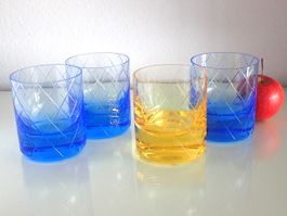 4 x Moser Bonbon Whiskyglas Kristallglas Glas Tumbler Böhmen