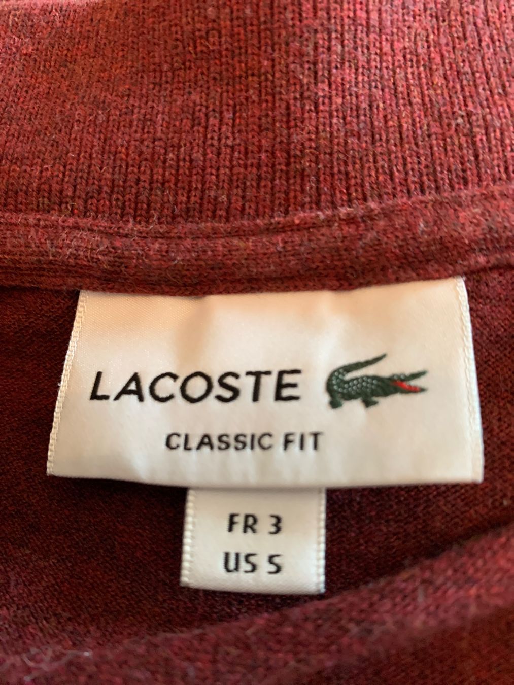 Lacoste Magliette Polo: Joli polo bordeaux Lacoste taille S – Usato da MEYRIN venduto da Gwendo10 2
