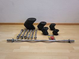 Hantelscheiben Set KETTLER Kurzhantelstangen und SZ Stange