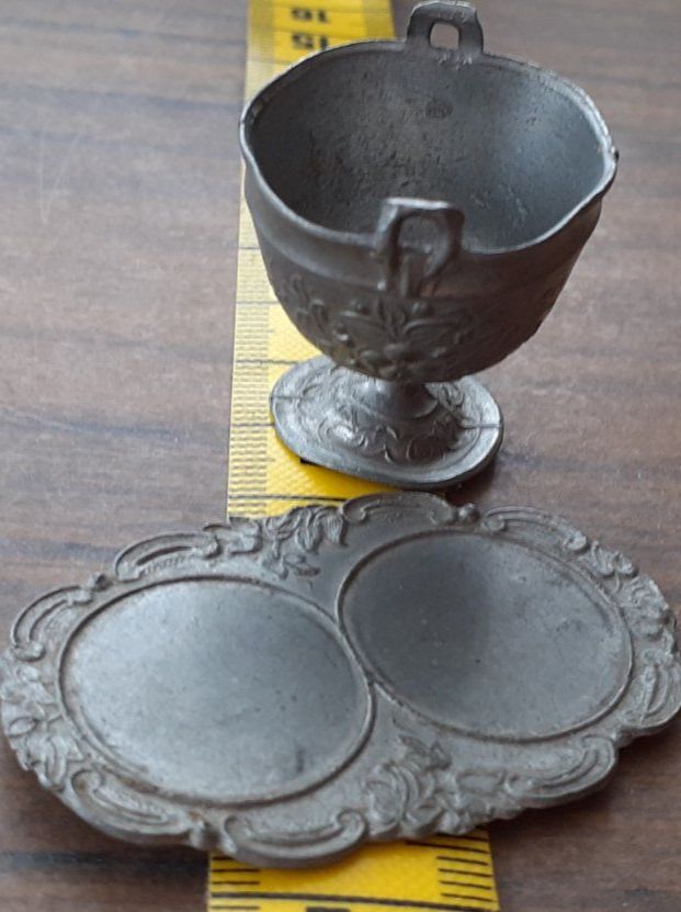 Statuette: Kelch + Tablar sakrales Objekt Zinn – Usato da Mörschwil venduto da antiksalon 8