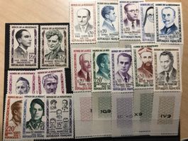 Séries Héros Résistance Neufs** 1957-61