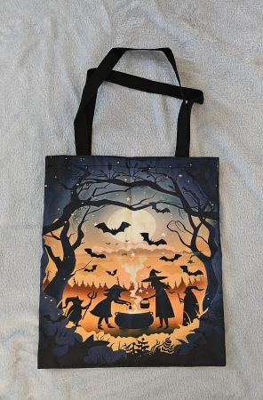 Neu! Tragetasche Spooky Halloween Hexe Fledermaus