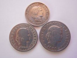 5 Rp. /10 Rp. / 20 Rp. 1900  uralt