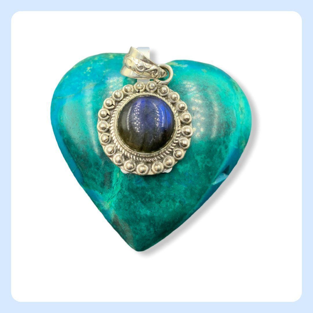 Pendentifs: Blauer Labradorit Anhänger - Kette – Neuf avec emballage d'origine à Zürich par Mevas_Silber 1