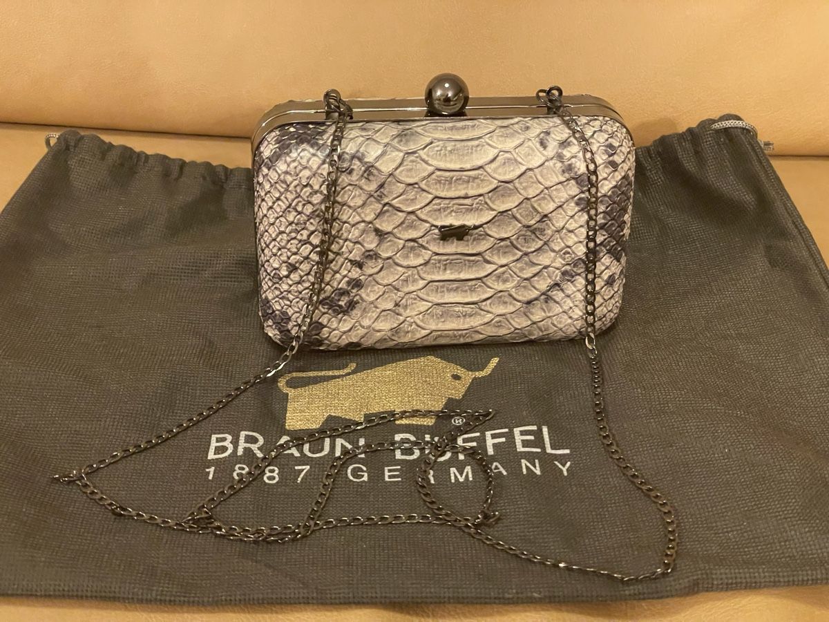 Braun Büffel Borse da donna: BRAUN BÜFFEL Clutch mit Schulterkette – Nuovo (secondo la descrizione) da Corcelles NE venduto da gingerbrain