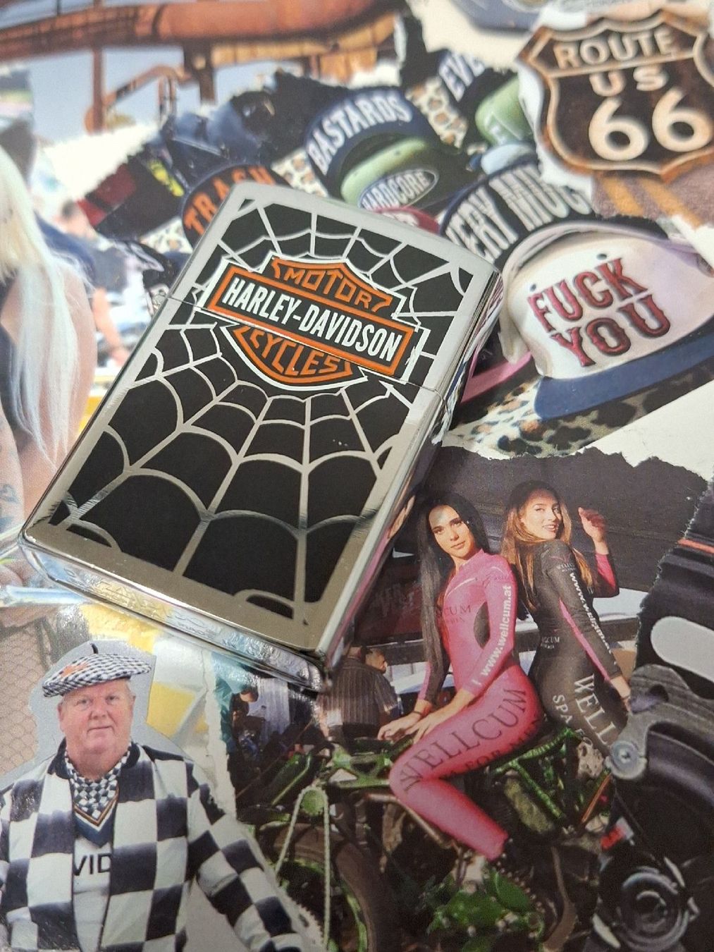 Zippo Accendini: Harley Davidson Zippo Feuerzeug - Spinnennetz Design "NEU" – Nuovo e nell'imballaggio originale da Brugg AG venduto da bacbac5757 1