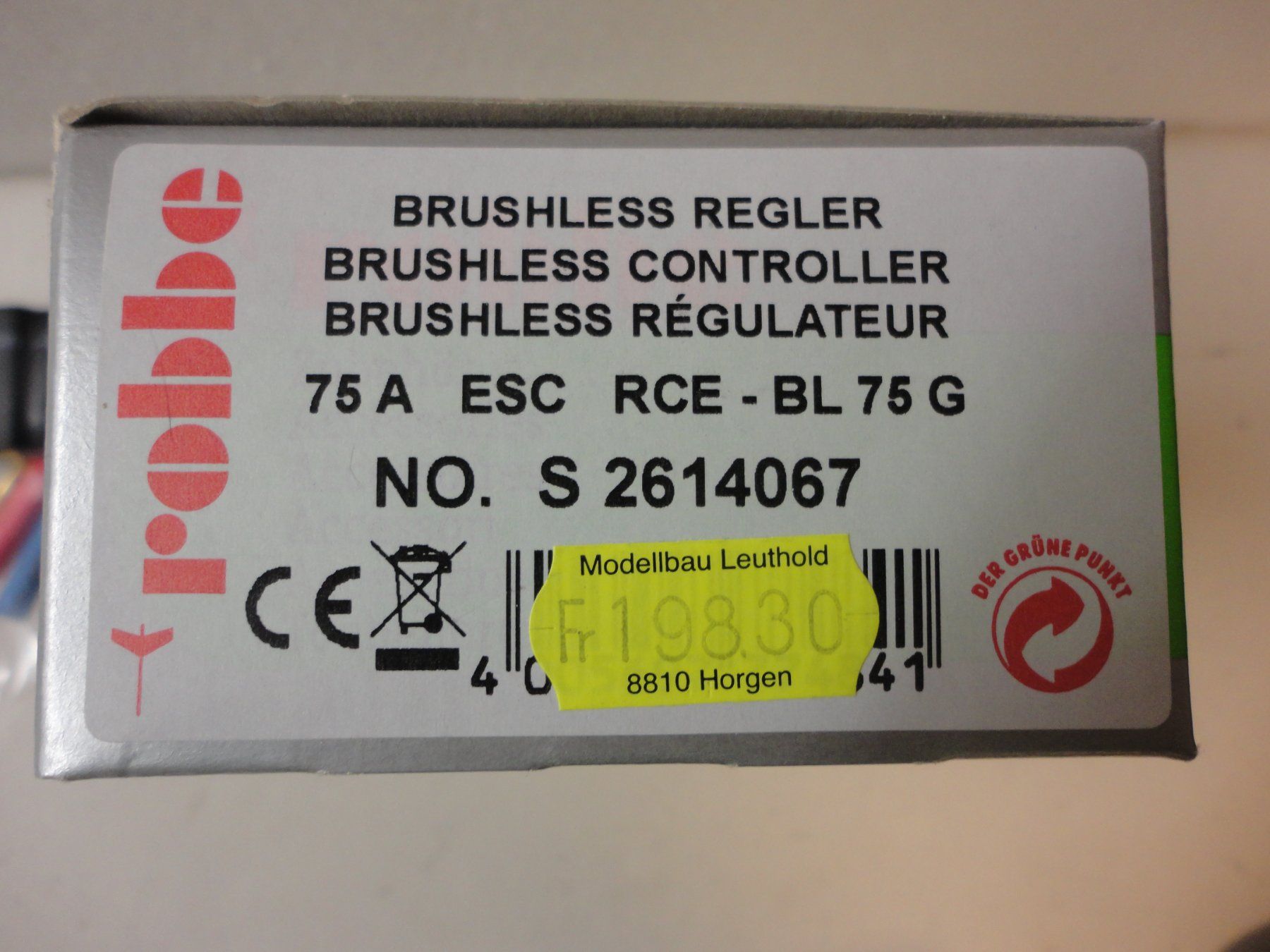 Modellismo RC: Robbe Align RCE-BL75G Brushless Regler 75A NEU – Nuovo e nell'imballaggio originale da Horgen venduto da RcModell 1