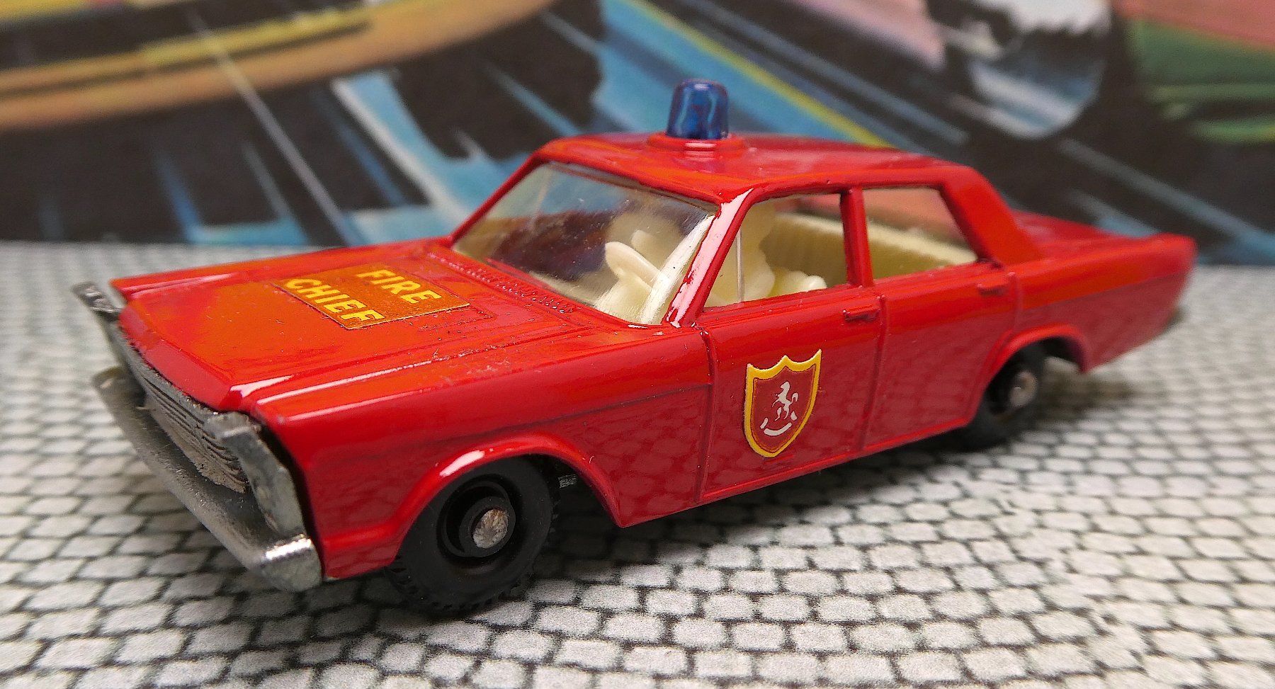 Matchbox Giocattoli: Matchbox Nr. 59 Fire Chief Car 1965 – Nuovo e nell'imballaggio originale da Zofingen venduto da Goldengolden 2