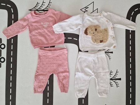 Baby Strick Pullover Outfit / Set  Größe 62