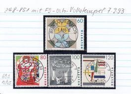 848-851 mit FD-Orts-Vollstempel 7.9.93