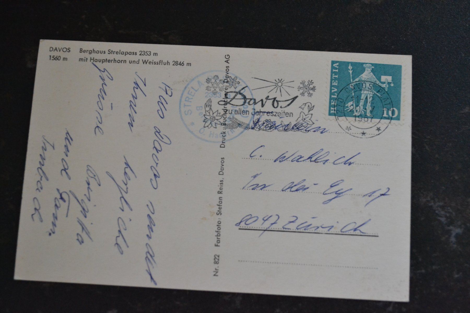 Cartoline postali: AK Berghaus Strelapass GR – Usato da Beinwil am See venduto da kajak55 1