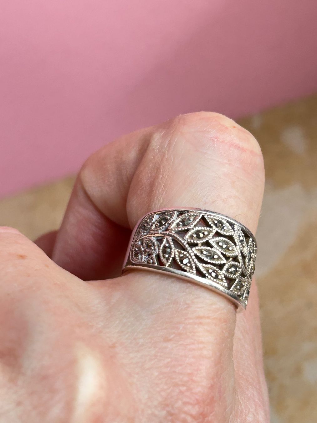 Anelli: Silberring mit Markasit Steinen Gr. 57 – Usato da Laufen venduto da belleskulptur 1