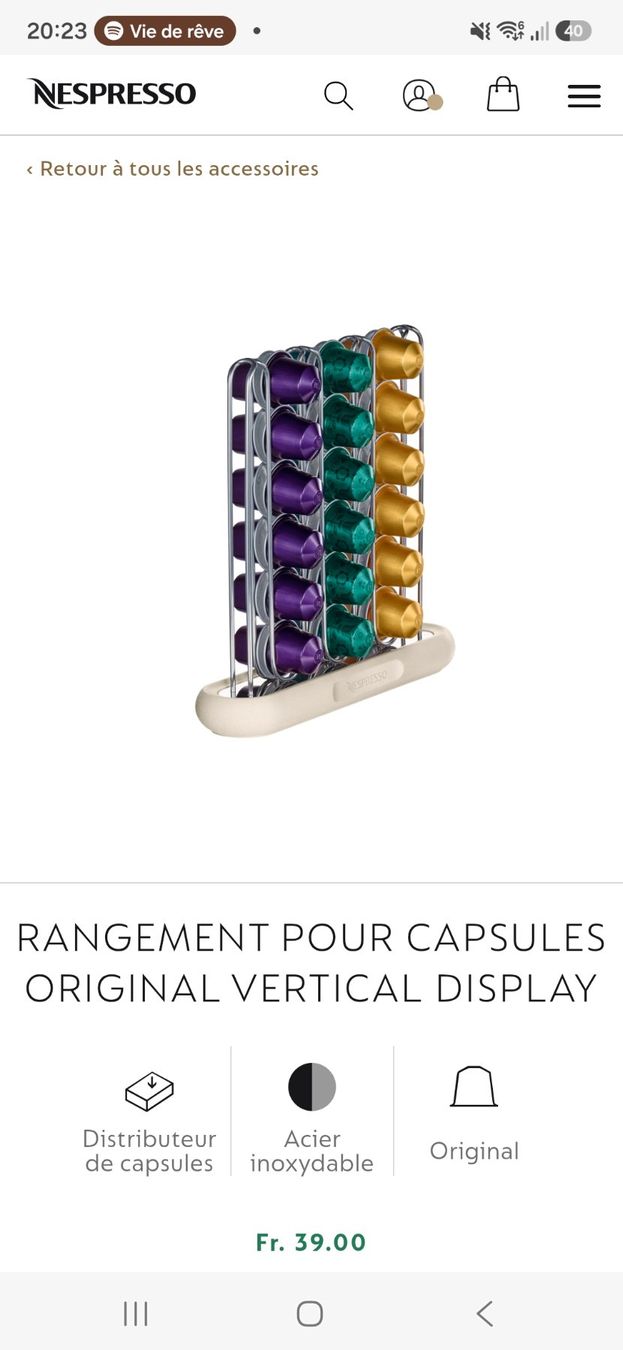 Nespresso Sonstiges für Haushalt & Wohnen: Nespresso, support à capsule – Neu und originalverpackt aus Lussery-Villars von pousinete02
