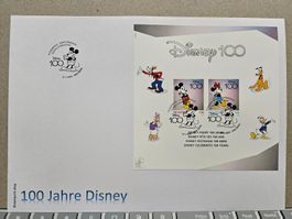 FDC Sonderblock 100 Jahre Disney, Format C5