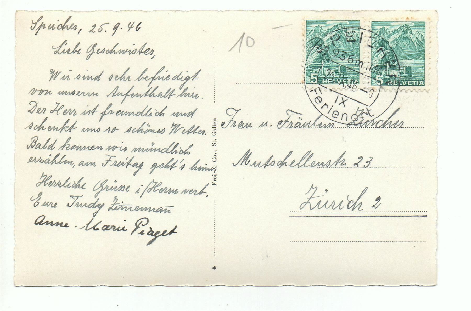 Cartoline postali: SPEICHER mit Säntiskette – Usato da Jona venduto da philajona 1