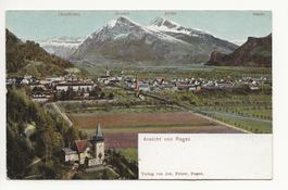 um 1900 RAGAZ Gesamtansicht uralte Karte ungebraucht +++