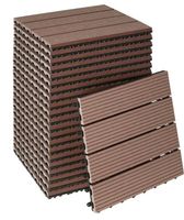 Terrassenfliesen Tegulas braun Set 22er Klicksys
