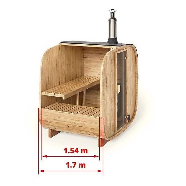 Sauna & Accessori: Fasssauna 1.7 m - Quadratisch / 00097 – Usato da St. Gallen venduto da Spa_at_Home911 5