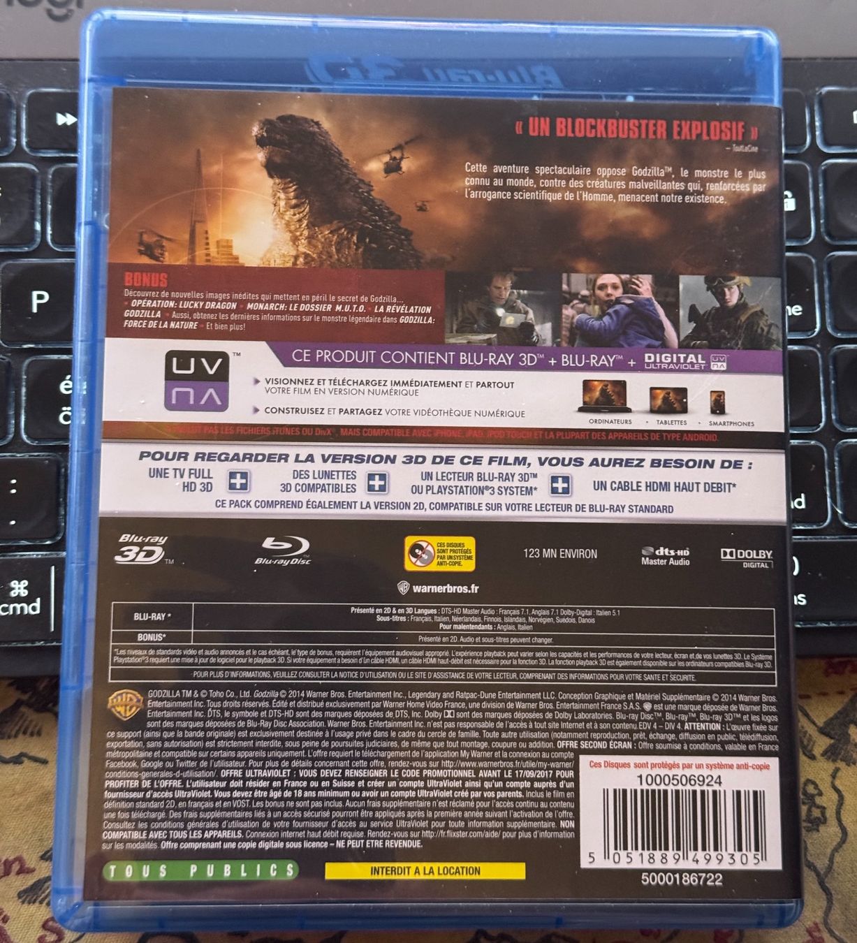Tutti i DVDs: Godzilla (2014) - Blu-ray 3D + Blu-ray 2D + DVD – Usato da Semsales venduto da __Florian__ 2