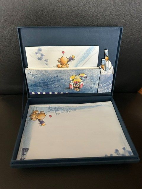 Papiere: Diddl / Pimboli Briefpapierbox Blau – Neu (gemäss Beschreibung) aus Kloten von Monkell 2