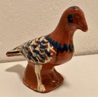 Taube Figur Keramik Dekor farbig handgemalt Tontaube