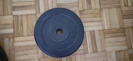 Disques de musculation de 5 kg, 28 mm en plastique.