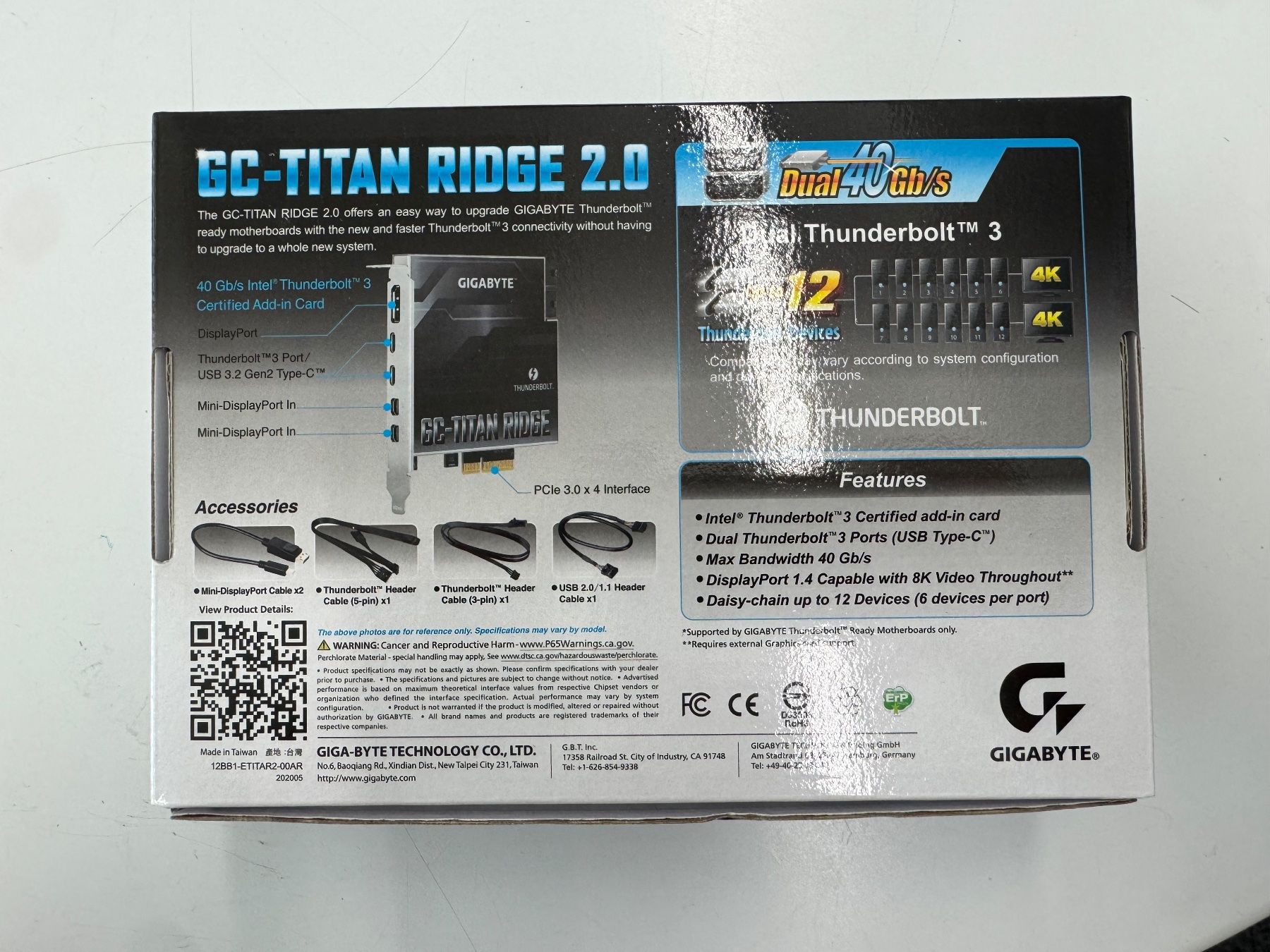 Unità & Adattatore: Gigabyte GC-TITAN RIDGE 2.0 – Usato da Bremgarten AG venduto da joker_eat_world 2