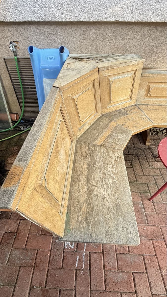 Panchine: Banc d'angle rustique en bois massif, charme authentique – Usato da Grolley venduto da GM-CK 6