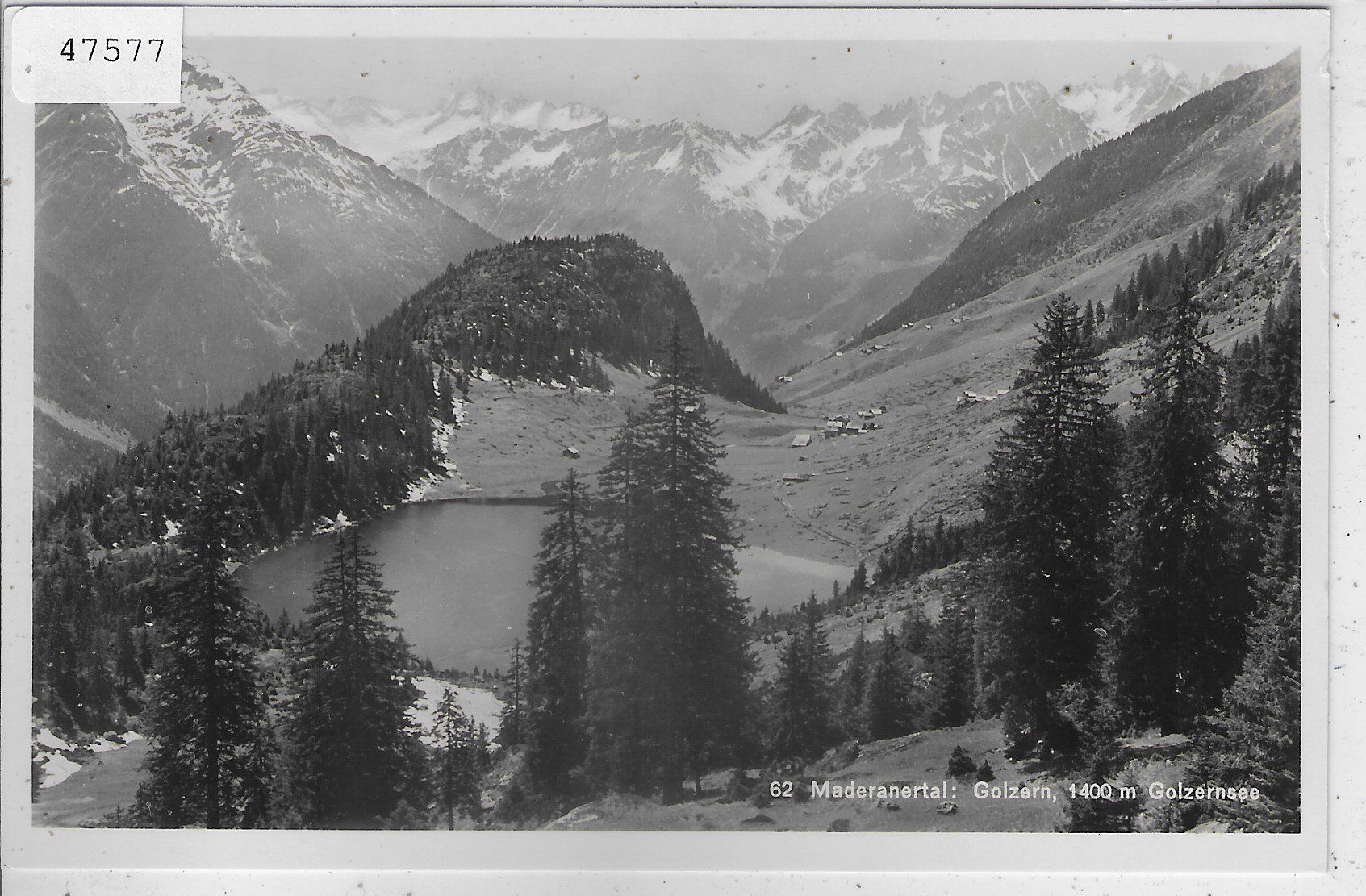 Cartoline postali: Maderantal - Golzen - Golzernsee – Usato da Ettingen venduto da Kartenplanet