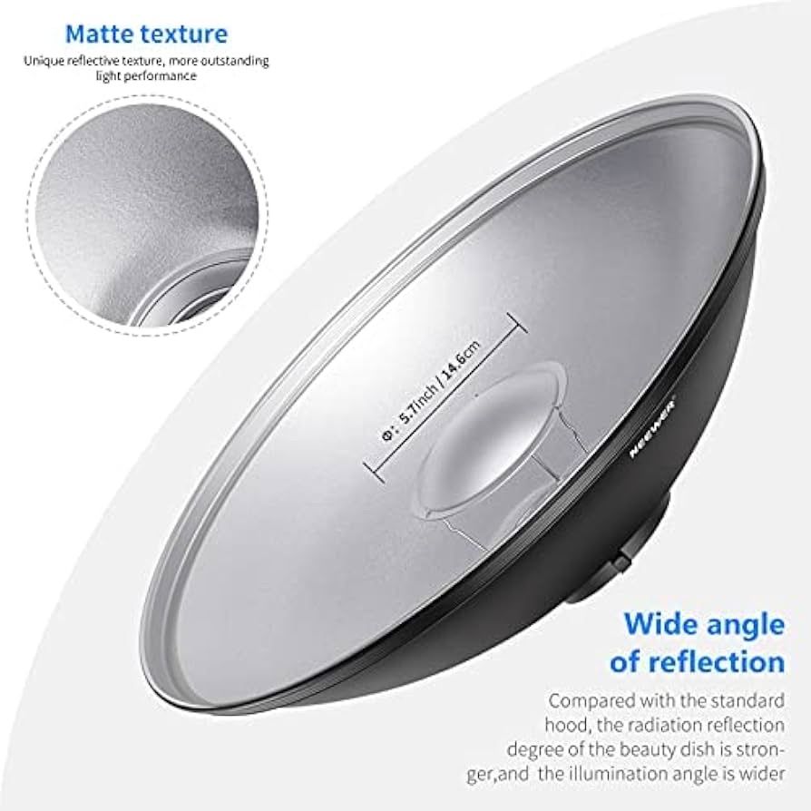 Flash: Neewer Photo Studio Strobe Flash Light Reflector Beauty Dish – Usato da Goldau venduto da Kseniya123 5