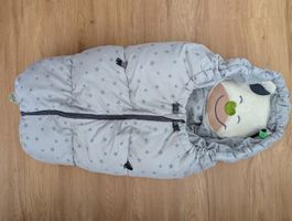 Fusssack Odenwälder grau mit Sternen guter Zustand