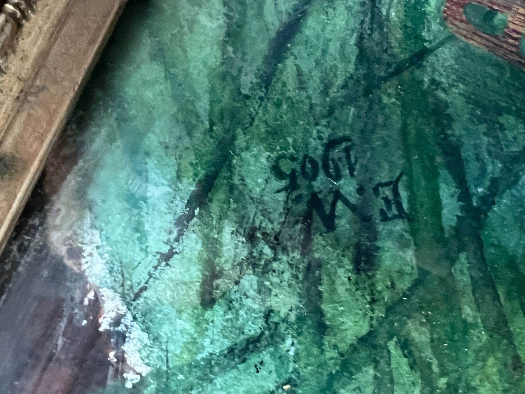 Gemälde: PEINTURE SIGNÉE MONOGRAMME E.W. ET DATÉE 1905 – Gebraucht aus Genève von Qanil77 2