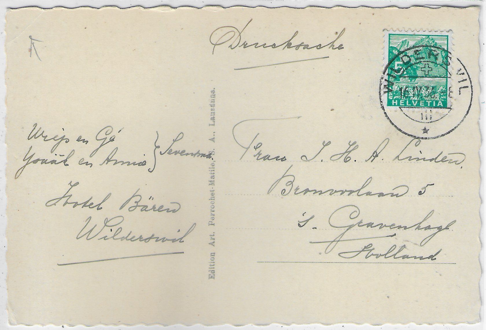 Cartoline postali: Wilderswil - Totalansicht – Usato da Ettingen venduto da Kartenplanet 1