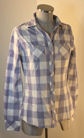 XS/S 34/36 MAISON SCOTCH superleichte Bluse BW lilablau