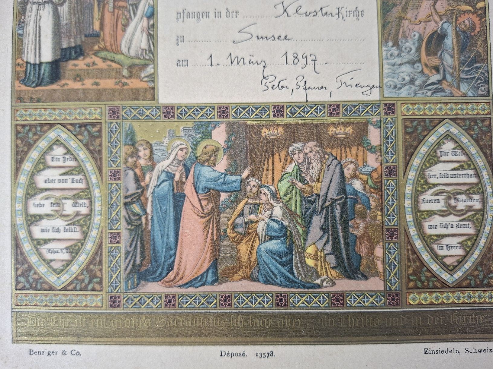 Libri: antikes Dokument, heilige Sakrament der Ehe, Susee 1897 – Usato da Grindelwald venduto da carro5 5