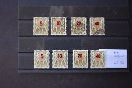 Zwei  ganze Sätze Porto Marken 1x o und einmal *  0509I