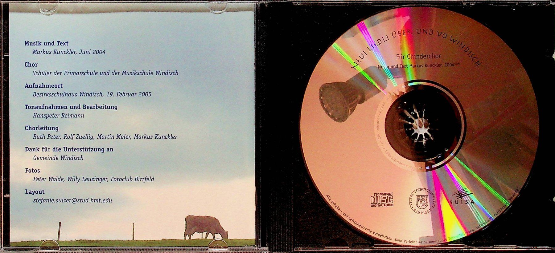 CD: CD Markus Kunckler  Neui Liedli über und vo Windisch 2004 – Usato da Reitnau venduto da Zaomir 2