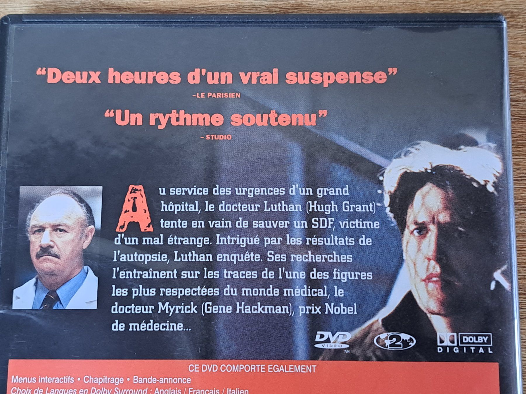 Tutti i DVDs: IMPORT  Mesure d' Urgence (Extreme Measures) Grant & Hackman – Usato da Unterseen venduto da Kanica 2