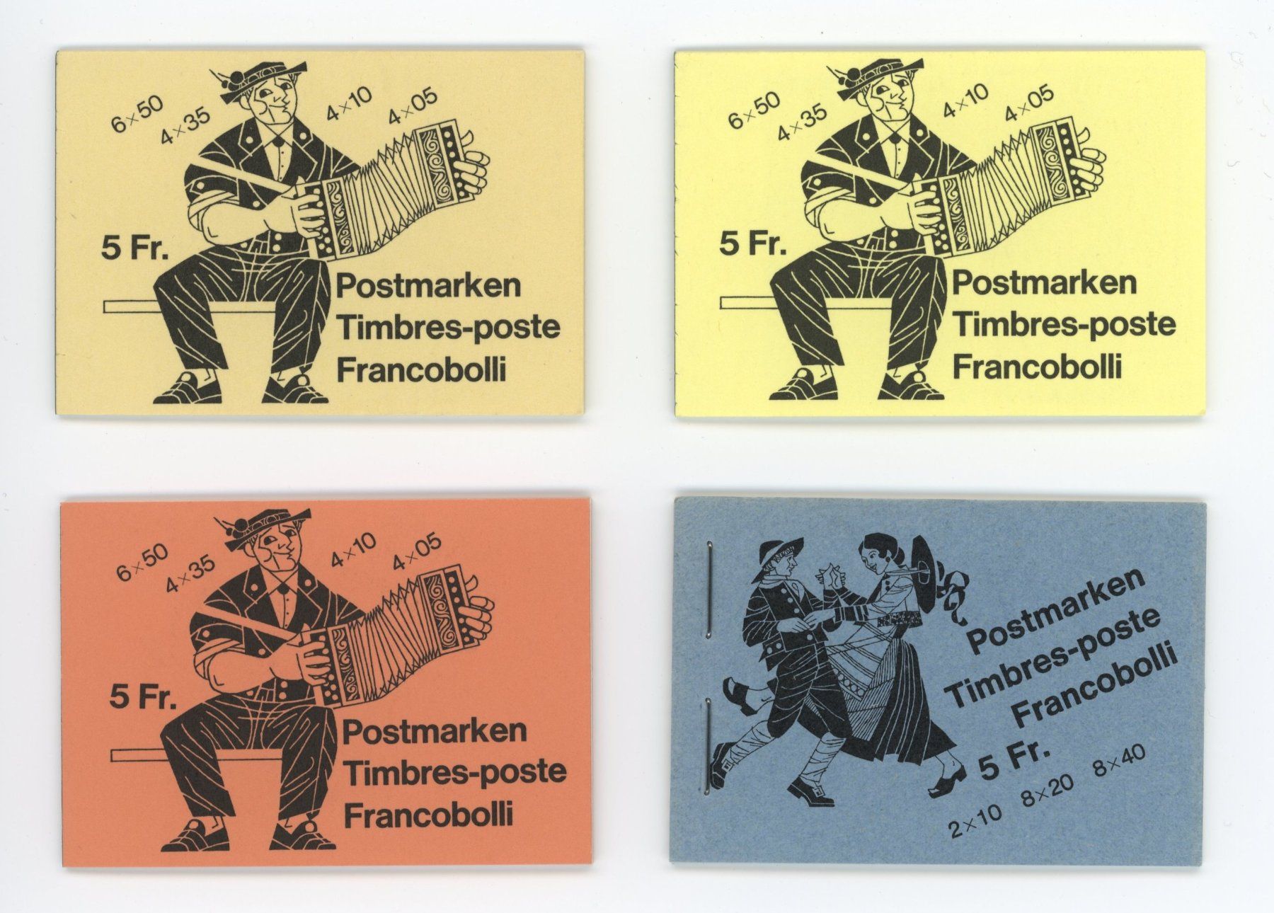 Tutti i francobolli: 4 postfrische** Markenheftchen 1979 - 1985 "Volksbräuche" – Nuovo (secondo la descrizione) da Utzigen venduto da sprint.007