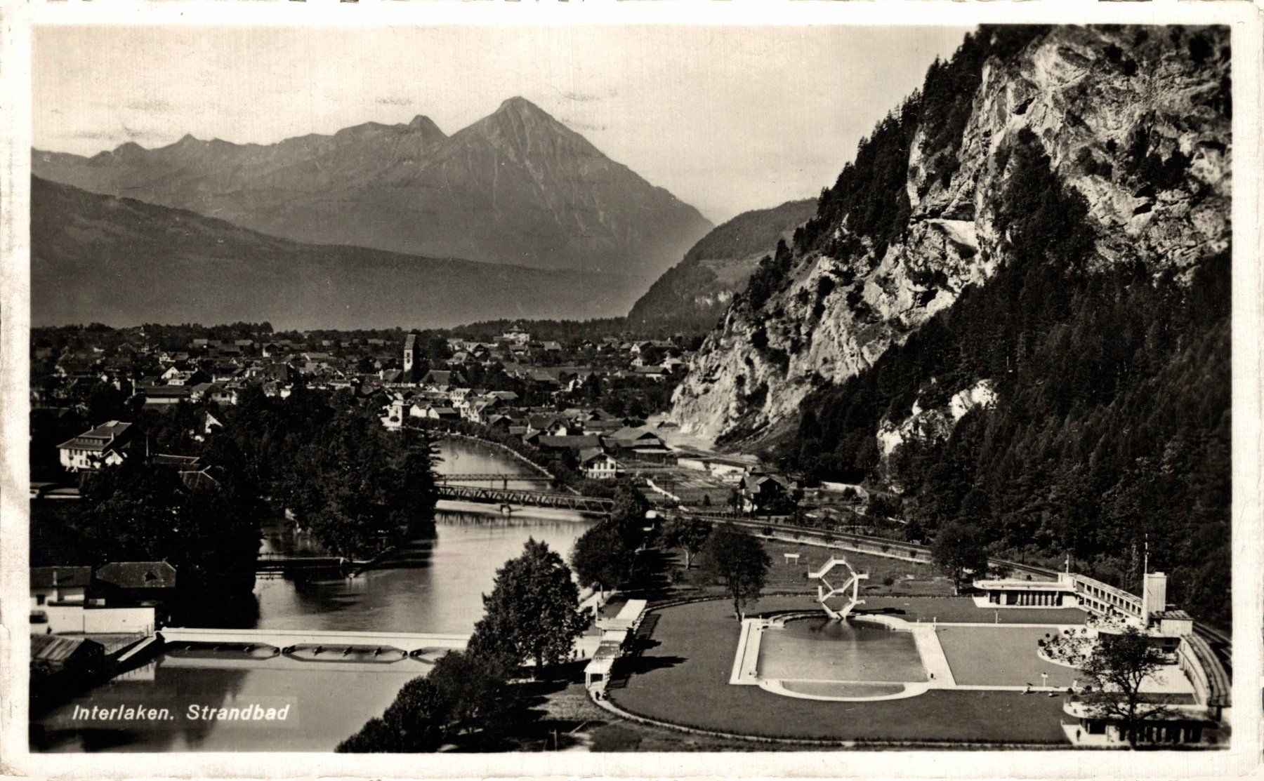 Cartoline postali: Interlaken. Strandbad – Usato da Bronschhofen venduto da Astore