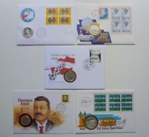 SILBER ++ 5 Stück Silber Numisbriefe 1982
